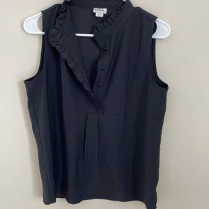 Black J Crew Sleeveless Blouse